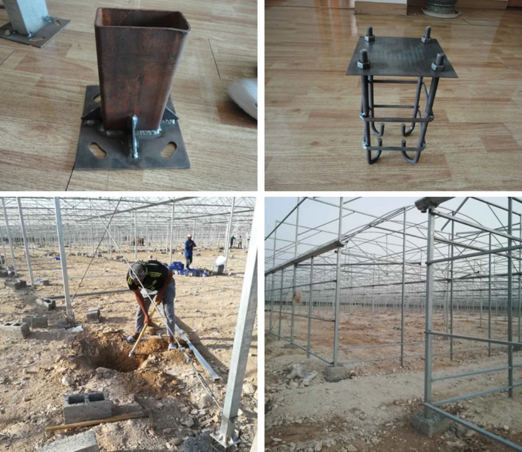 Cheap Roof Ventilation Dome Greenhouse Covered by Plastic Film with Auto Control System